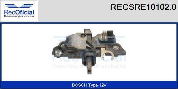 RECOFICIAL RECSRE10102.0 - Регулатор на генератор vvparts.bg