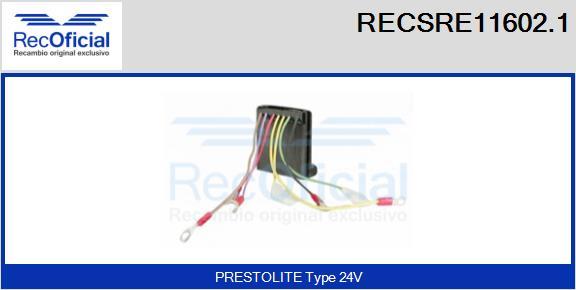 RECOFICIAL RECSRE11602.1 - Регулатор на генератор vvparts.bg