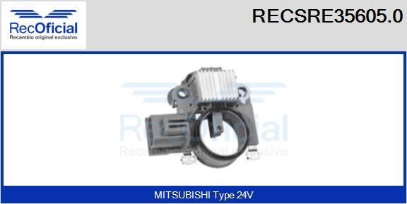 RECOFICIAL RECSRE35605.0 - Регулатор на генератор vvparts.bg