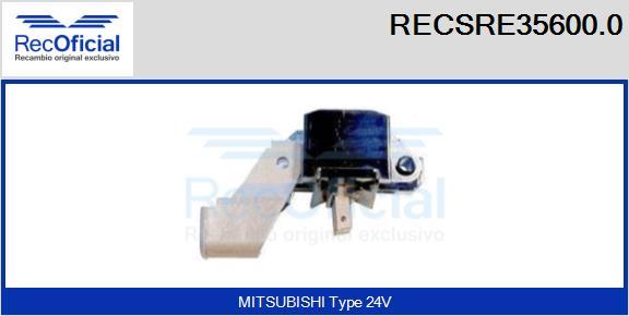 RECOFICIAL RECSRE35600.0 - Регулатор на генератор vvparts.bg