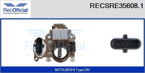 RECOFICIAL RECSRE35608.1 - Регулатор на генератор vvparts.bg