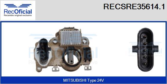 RECOFICIAL RECSRE35614.1 - Регулатор на генератор vvparts.bg