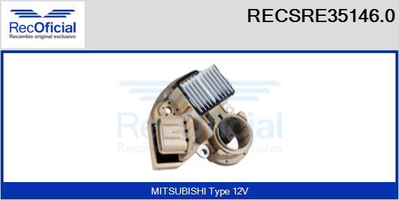 RECOFICIAL RECSRE35146.0 - Регулатор на генератор vvparts.bg