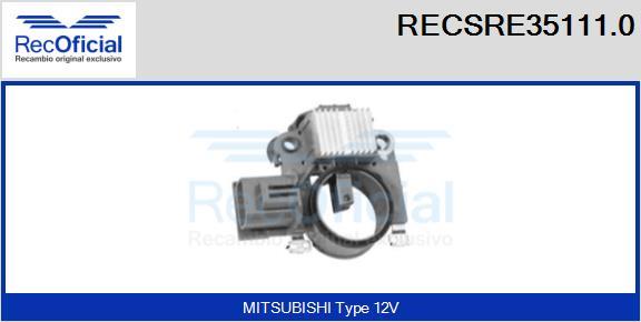 RECOFICIAL RECSRE35111.0 - Регулатор на генератор vvparts.bg