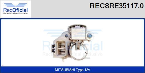 RECOFICIAL RECSRE35117.0 - Регулатор на генератор vvparts.bg