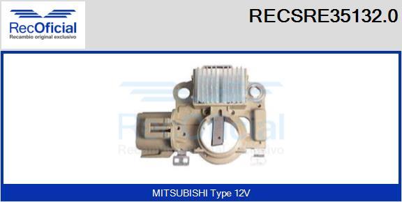 RECOFICIAL RECSRE35132.0 - Регулатор на генератор vvparts.bg