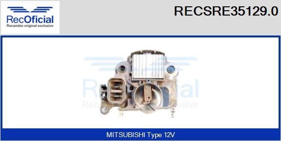 RECOFICIAL RECSRE35129.0 - Регулатор на генератор vvparts.bg