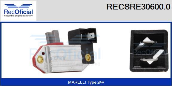 RECOFICIAL RECSRE30600.0 - Регулатор на генератор vvparts.bg
