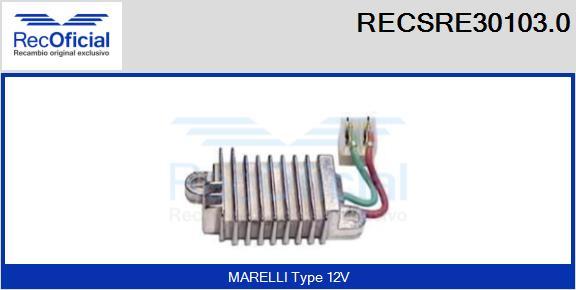 RECOFICIAL RECSRE30103.0 - Регулатор на генератор vvparts.bg