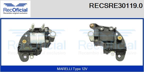 RECOFICIAL RECSRE30119.0 - Регулатор на генератор vvparts.bg