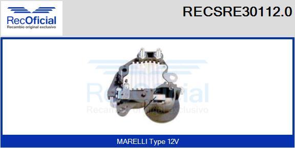 RECOFICIAL RECSRE30112.0 - Регулатор на генератор vvparts.bg