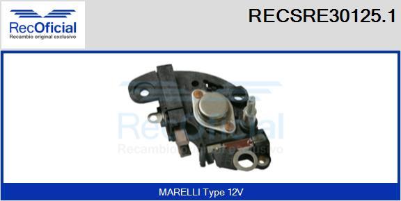 RECOFICIAL RECSRE30125.1 - Регулатор на генератор vvparts.bg