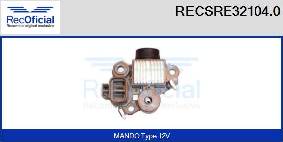 RECOFICIAL RECSRE32104.0 - Регулатор на генератор vvparts.bg