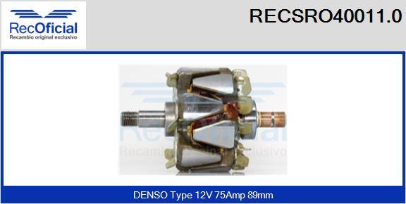 RECOFICIAL RECSRO40011.0 - Ротор, генератор vvparts.bg