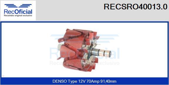 RECOFICIAL RECSRO40013.0 - Ротор, генератор vvparts.bg