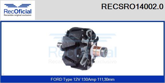 RECOFICIAL RECSRO14002.0 - Ротор, генератор vvparts.bg