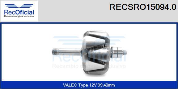 RECOFICIAL RECSRO15094.0 - Ротор, генератор vvparts.bg