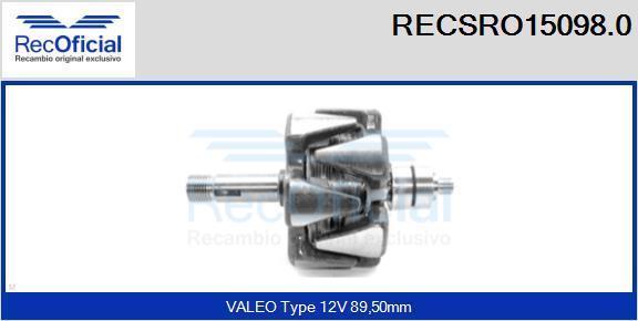 RECOFICIAL RECSRO15098.0 - Ротор, генератор vvparts.bg