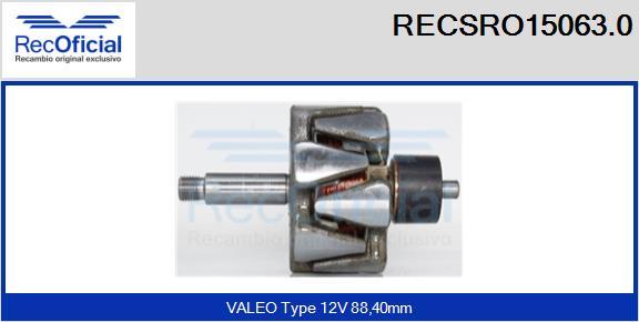 RECOFICIAL RECSRO15063.0 - Ротор, генератор vvparts.bg