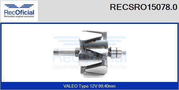 RECOFICIAL RECSRO15078.0 - Ротор, генератор vvparts.bg