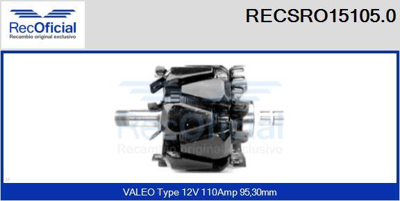 RECOFICIAL RECSRO15105.0 - Ротор, генератор vvparts.bg