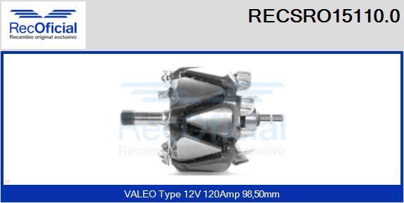 RECOFICIAL RECSRO15110.0 - Ротор, генератор vvparts.bg