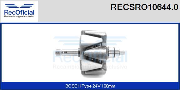 RECOFICIAL RECSRO10644.0 - Ротор, генератор vvparts.bg