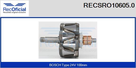 RECOFICIAL RECSRO10605.0 - Ротор, генератор vvparts.bg