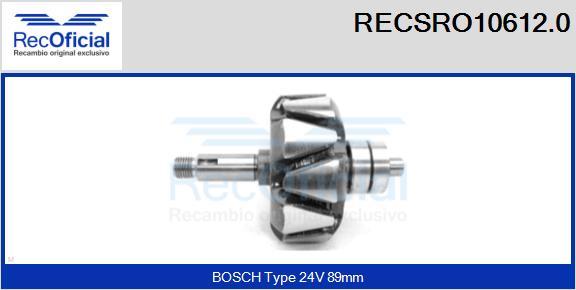 RECOFICIAL RECSRO10612.0 - Ротор, генератор vvparts.bg