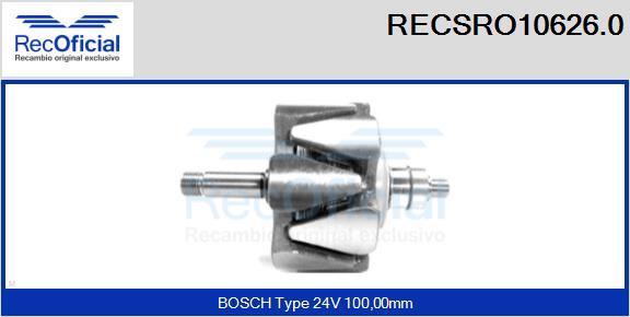 RECOFICIAL RECSRO10626.0 - Ротор, генератор vvparts.bg