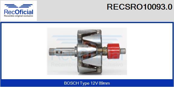 RECOFICIAL RECSRO10093.0 - Ротор, генератор vvparts.bg