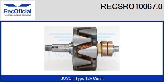 RECOFICIAL RECSRO10067.0 - Ротор, генератор vvparts.bg