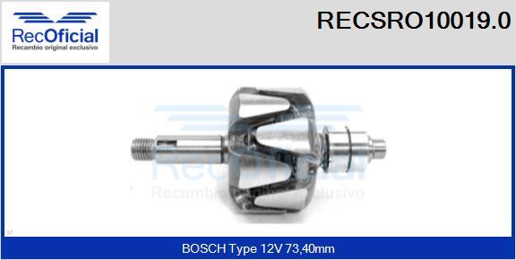 RECOFICIAL RECSRO10019.0 - Ротор, генератор vvparts.bg