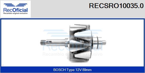 RECOFICIAL RECSRO10035.0 - Ротор, генератор vvparts.bg