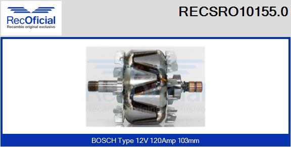RECOFICIAL RECSRO10155.0 - Ротор, генератор vvparts.bg