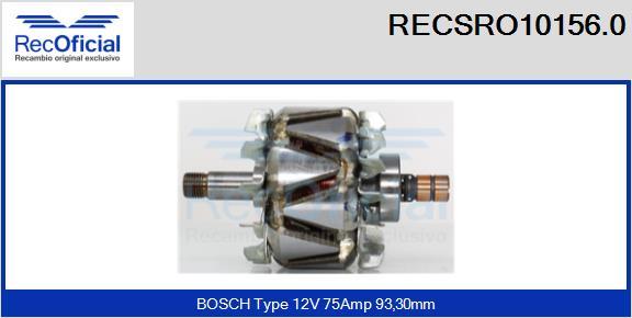 RECOFICIAL RECSRO10156.0 - Ротор, генератор vvparts.bg