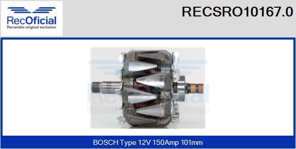 RECOFICIAL RECSRO10167.0 - Ротор, генератор vvparts.bg