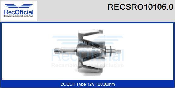 RECOFICIAL RECSRO10106.0 - Ротор, генератор vvparts.bg