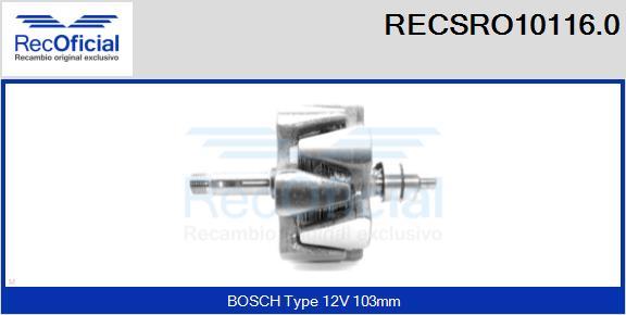 RECOFICIAL RECSRO10116.0 - Ротор, генератор vvparts.bg