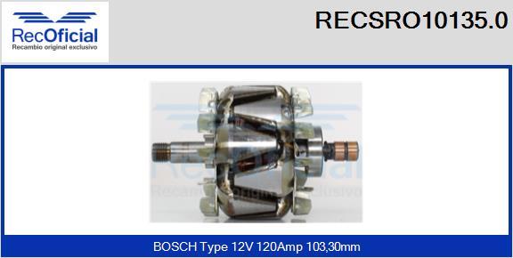 RECOFICIAL RECSRO10135.0 - Ротор, генератор vvparts.bg