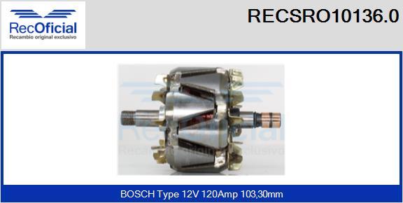 RECOFICIAL RECSRO10136.0 - Ротор, генератор vvparts.bg