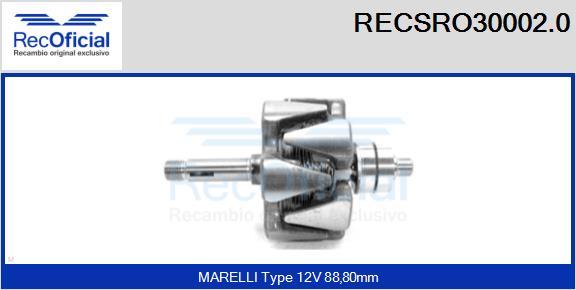 RECOFICIAL RECSRO30002.0 - Ротор, генератор vvparts.bg