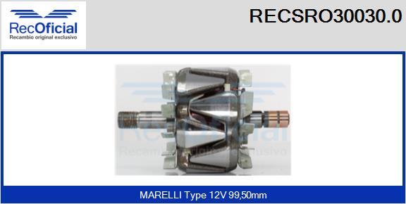 RECOFICIAL RECSRO30030.0 - Ротор, генератор vvparts.bg