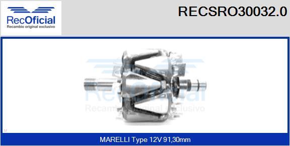 RECOFICIAL RECSRO30032.0 - Ротор, генератор vvparts.bg