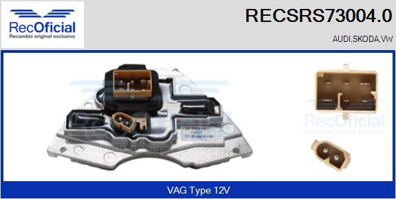 RECOFICIAL RECSRS73004.0 - Съпротивление, вентилатор за вътрешно пространство vvparts.bg