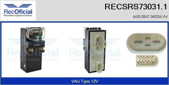 RECOFICIAL RECSRS73031.1 - Управляващ блок, климатизация vvparts.bg