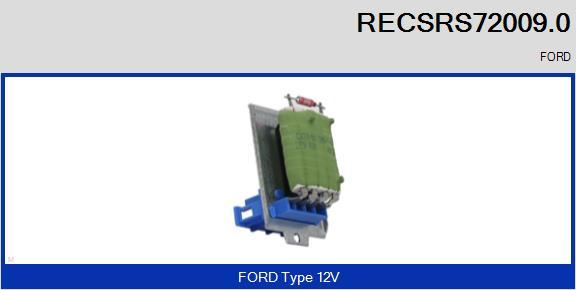 RECOFICIAL RECSRS72009.0 - Съпротивление, вентилатор за вътрешно пространство vvparts.bg