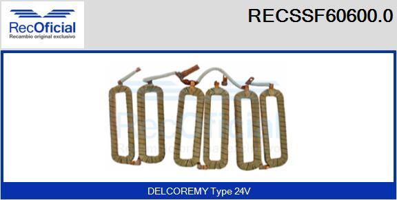 RECOFICIAL RECSSF60600.0 - Възбудителна намотка, стартер vvparts.bg