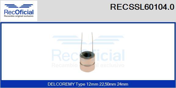 RECOFICIAL RECSSL60104.0 - Колектор, генератор vvparts.bg