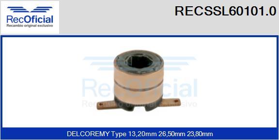 RECOFICIAL RECSSL60101.0 - Колектор, генератор vvparts.bg